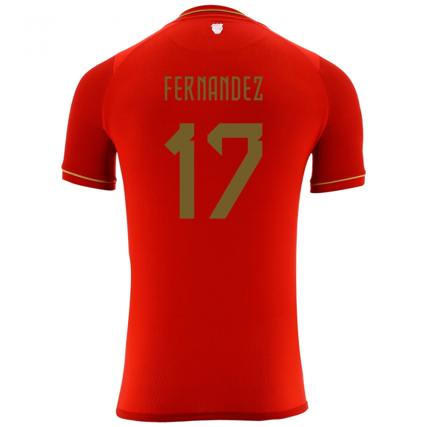 Kinder Bolivien Roberto Fernández #17 Rot Auswärtstrikot Trikot 24-26 T-Shirt Belgien