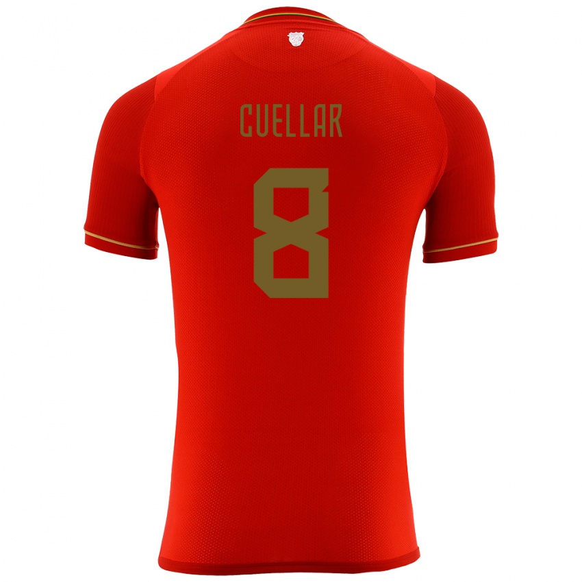 Enfant Maillot Bolivie Jaume Cuéllar #8 Rouge Tenues Extérieur 24-26 T-Shirt Belgique