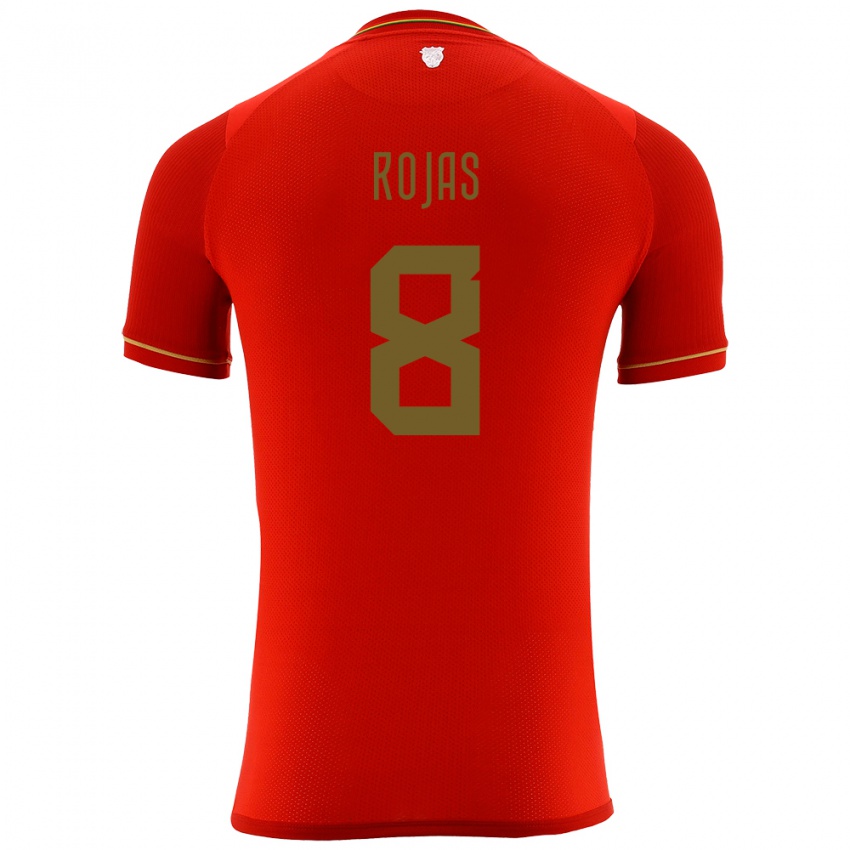 Kinder Bolivien Jairo Rojas #8 Rot Auswärtstrikot Trikot 24-26 T-Shirt Belgien