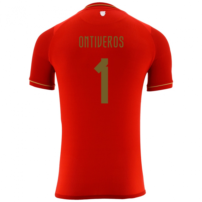 Enfant Maillot Bolivie Mel Ontiveros #1 Rouge Tenues Extérieur 24-26 T-Shirt Belgique