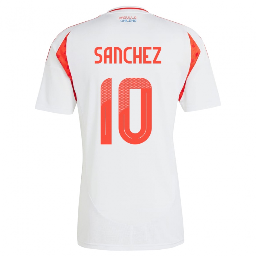 Kinderen Chili Alexis Sánchez #10 Wit Uitshirt Uittenue 24-26 T-Shirt België