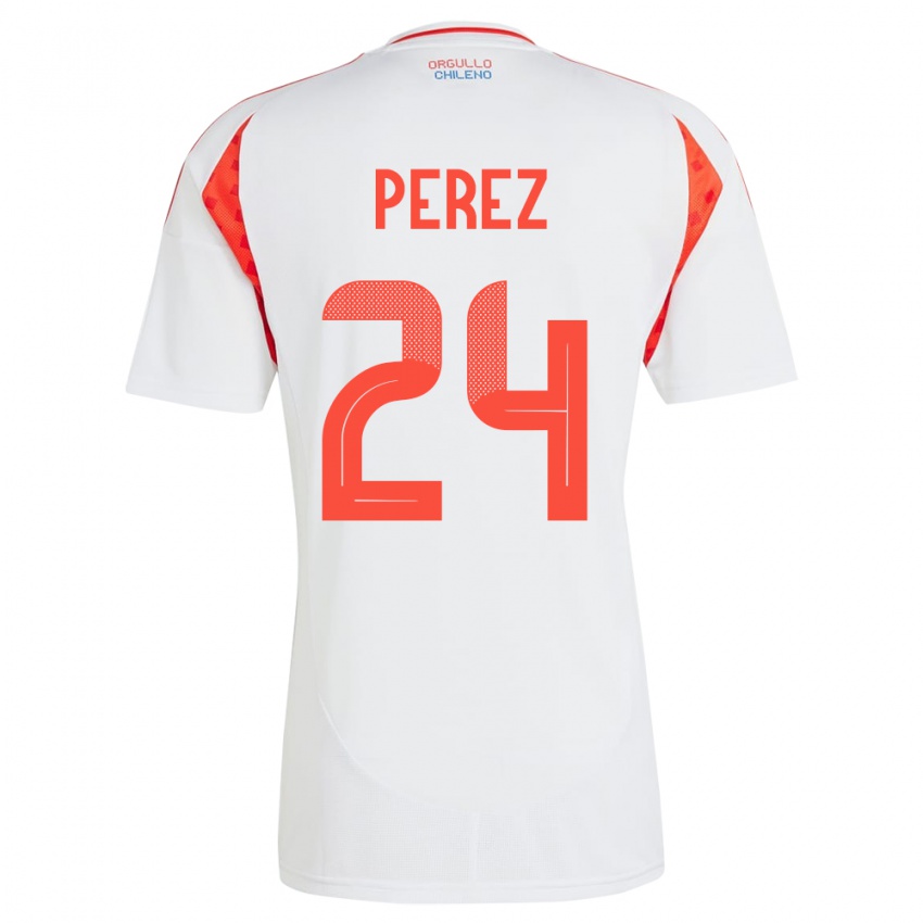 Kinderen Chili César Pérez #24 Wit Uitshirt Uittenue 24-26 T-Shirt België