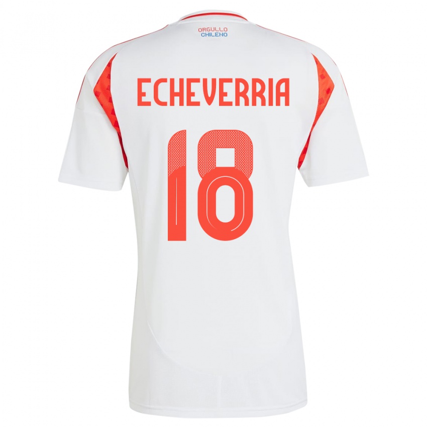 Kinderen Chili Rodrigo Echeverría #18 Wit Uitshirt Uittenue 24-26 T-Shirt België