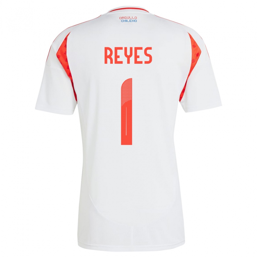 Kinder Chile Vicente Reyes #1 Weiß Auswärtstrikot Trikot 24-26 T-Shirt Belgien