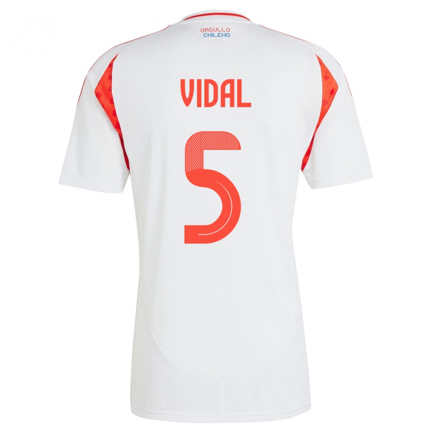Kinderen Chili Valentín Vidal #5 Wit Uitshirt Uittenue 24-26 T-Shirt België