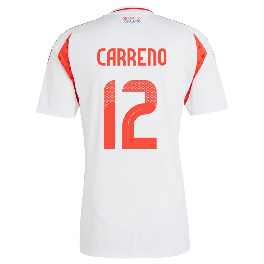 Kinderen Chili Diego Carreño #12 Wit Uitshirt Uittenue 24-26 T-Shirt België