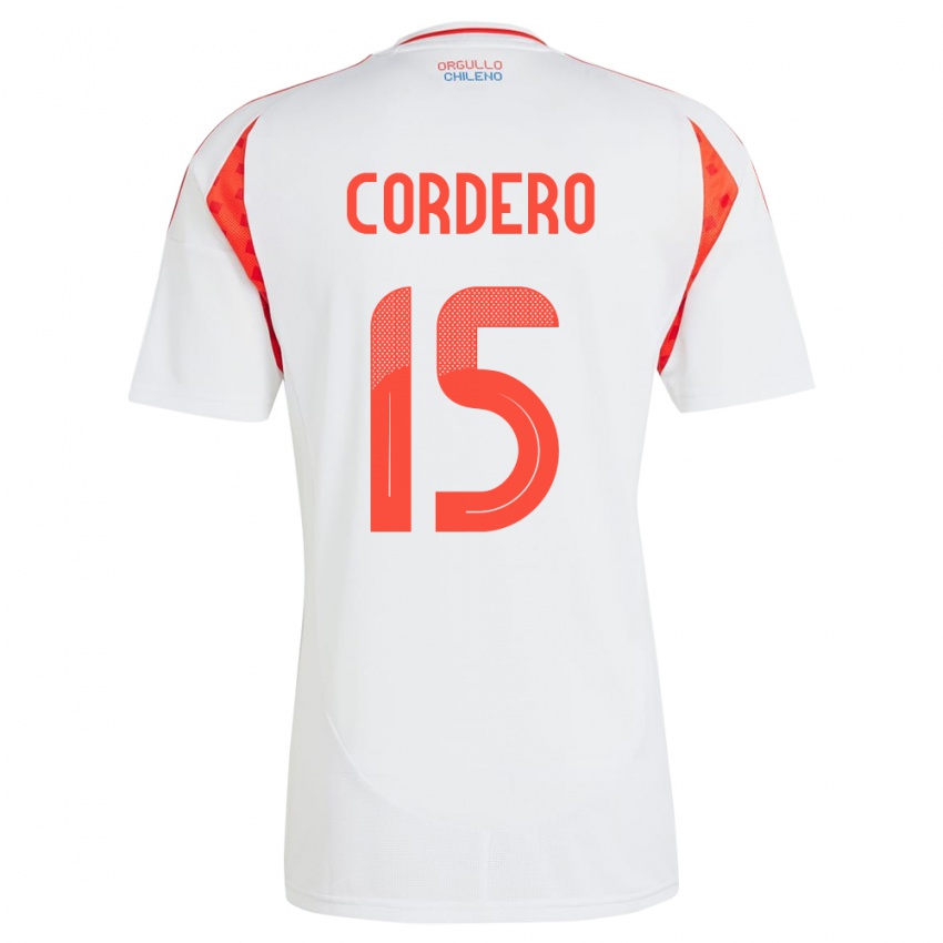 Kinderen Chili Renato Cordero #15 Wit Uitshirt Uittenue 24-26 T-Shirt België