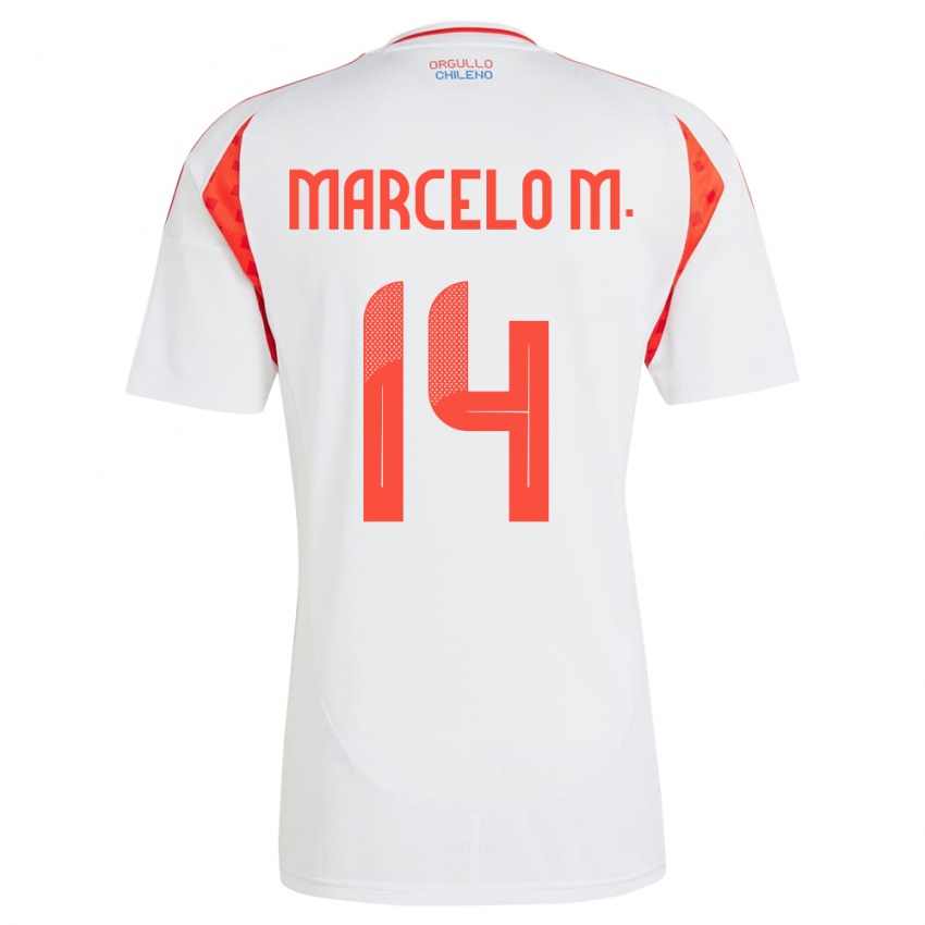 Kinderen Chili Marcelo Morales #14 Wit Uitshirt Uittenue 24-26 T-Shirt België