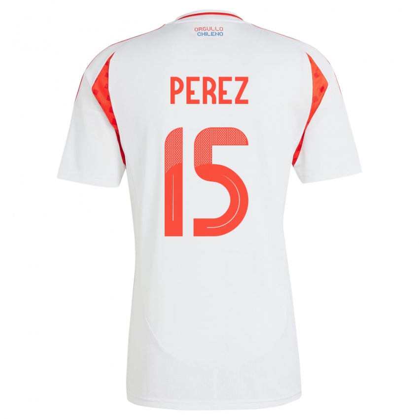 Kinderen Chili Ignacio Pérez #15 Wit Uitshirt Uittenue 24-26 T-Shirt België