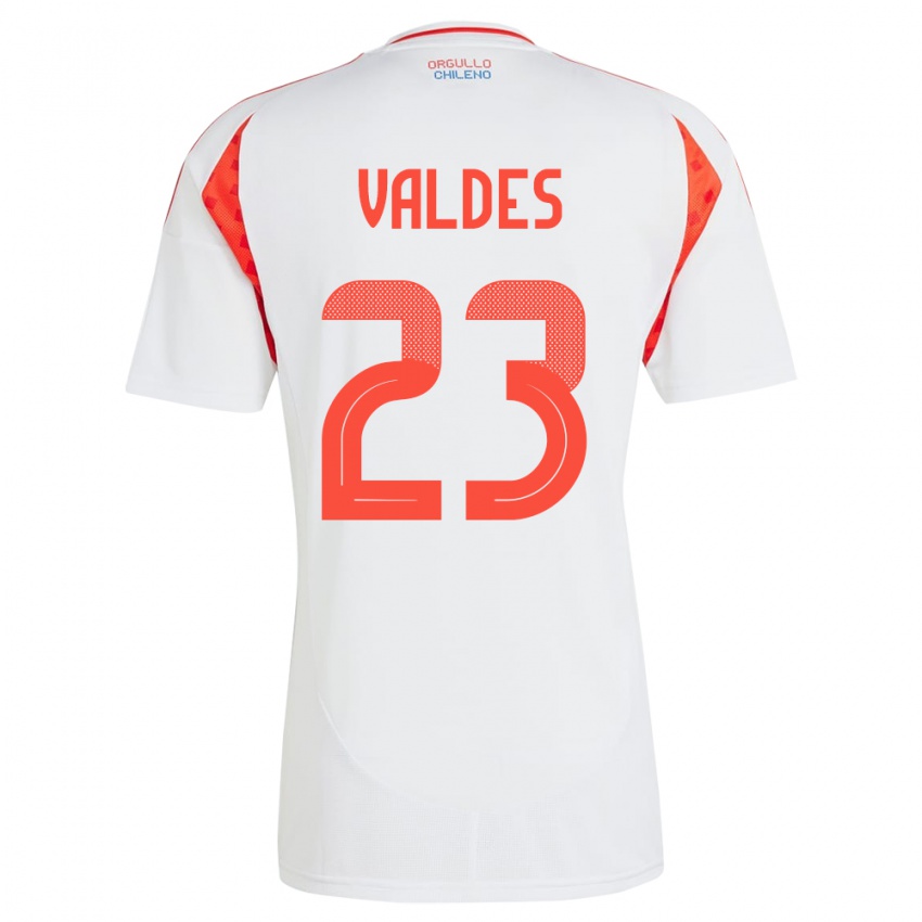 Kinderen Chili Francisco Valdés #23 Wit Uitshirt Uittenue 24-26 T-Shirt België