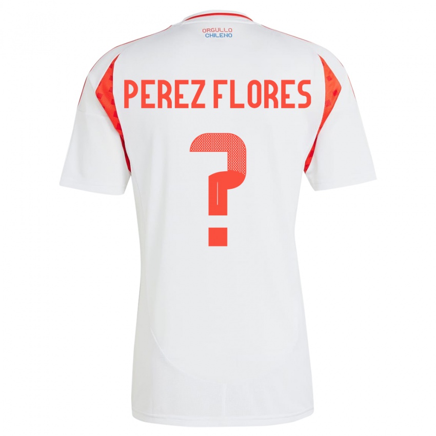 Kinderen Chili Benjamín Pérez Flores #0 Wit Uitshirt Uittenue 24-26 T-Shirt België