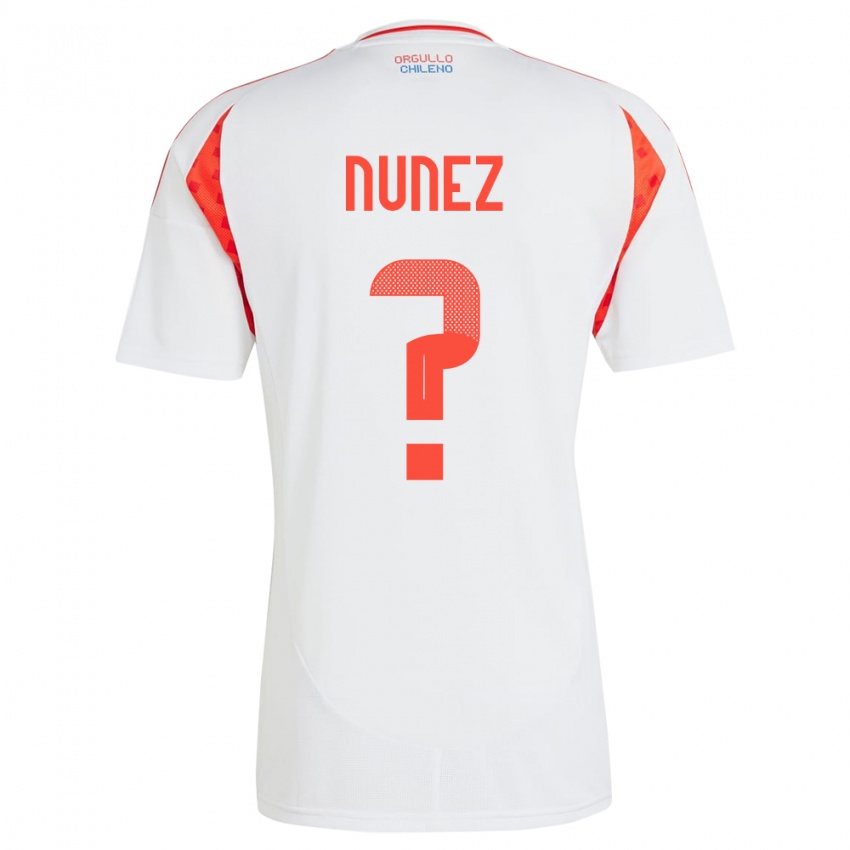 Kinderen Chili Renato Nuñez #0 Wit Uitshirt Uittenue 24-26 T-Shirt België