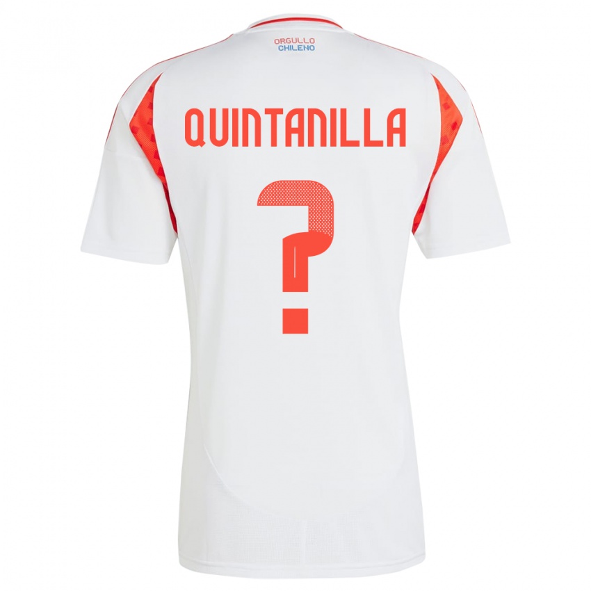 Kinderen Chili Vicente Quintanilla #0 Wit Uitshirt Uittenue 24-26 T-Shirt België