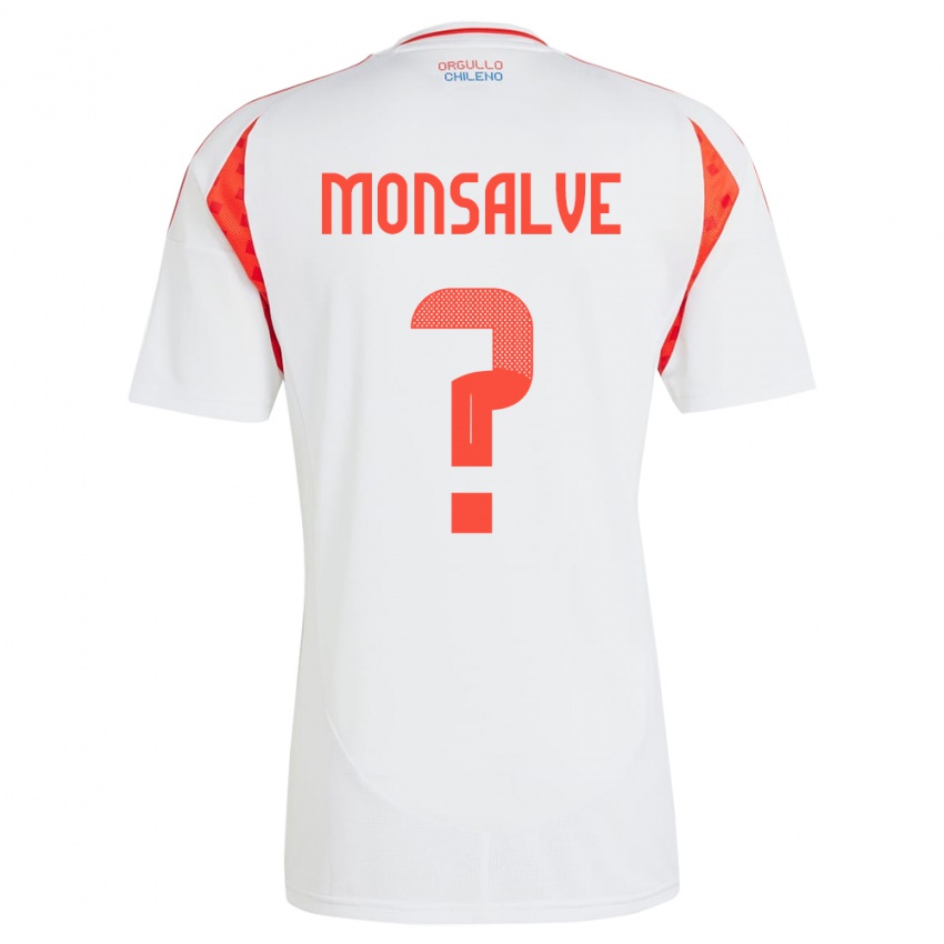 Kinderen Chili Gaspar Monsalve #0 Wit Uitshirt Uittenue 24-26 T-Shirt België