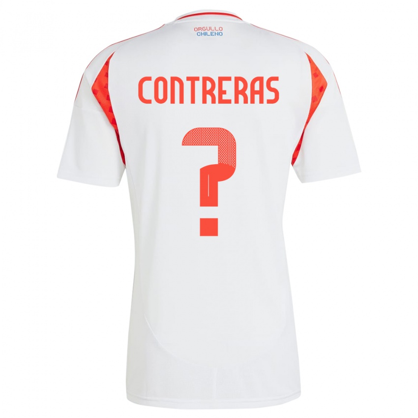 Kinderen Chili Mathías Contreras #0 Wit Uitshirt Uittenue 24-26 T-Shirt België