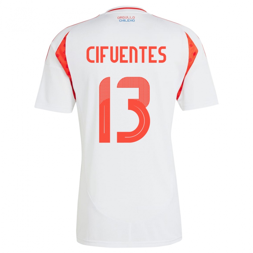 Kinderen Chili Anaís Cifuentes #13 Wit Uitshirt Uittenue 24-26 T-Shirt België