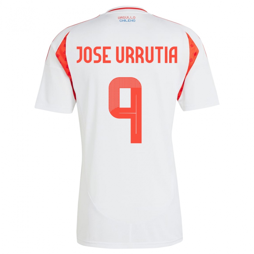 Kinderen Chili María José Urrutia #9 Wit Uitshirt Uittenue 24-26 T-Shirt België