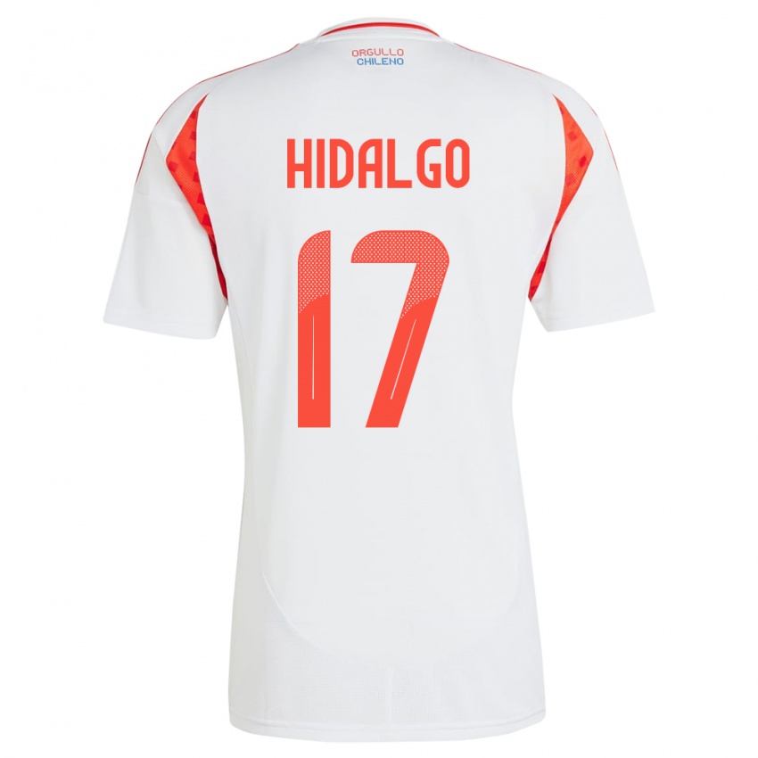 Kinder Chile Fernanda Hidalgo #17 Weiß Auswärtstrikot Trikot 24-26 T-Shirt Belgien