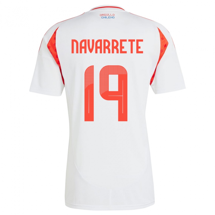 Kinderen Chili Valentina Navarrete #19 Wit Uitshirt Uittenue 24-26 T-Shirt België