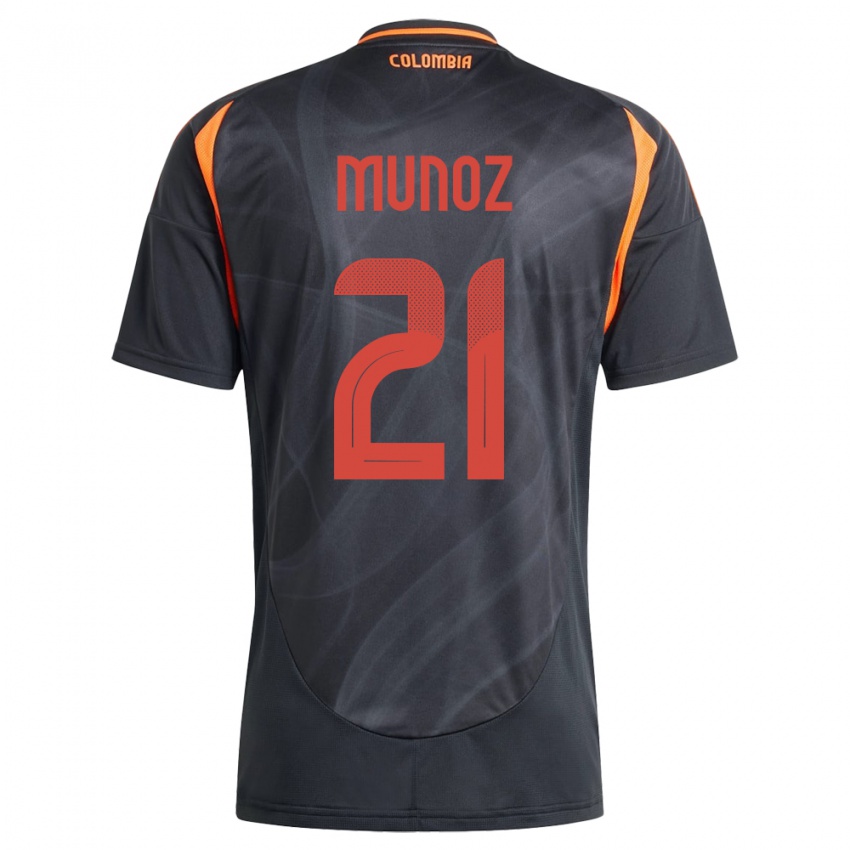 Kinder Kolumbien Daniel Muñoz #21 Schwarz Auswärtstrikot Trikot 24-26 T-Shirt Belgien