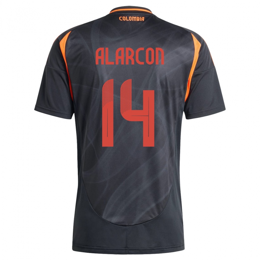 Kinderen Colombia Andrés Alarcón #14 Zwart Uitshirt Uittenue 24-26 T-Shirt België