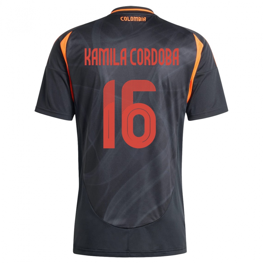 Kinderen Colombia Sara Kamila Córdoba #16 Zwart Uitshirt Uittenue 24-26 T-Shirt België