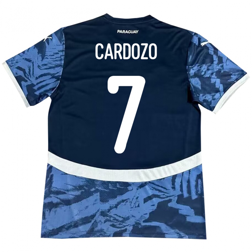 Kinderen Paraguay Fernando Cardozo #7 Blauw Uitshirt Uittenue 24-26 T-Shirt België