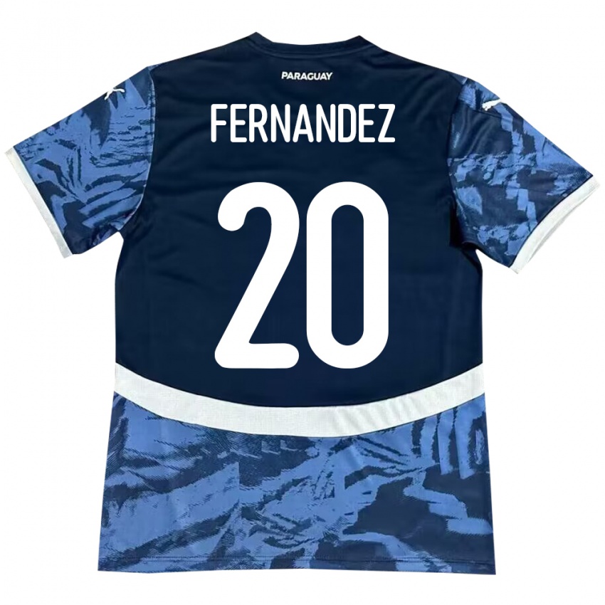 Kinderen Paraguay Marcelo Fernández #20 Blauw Uitshirt Uittenue 24-26 T-Shirt België