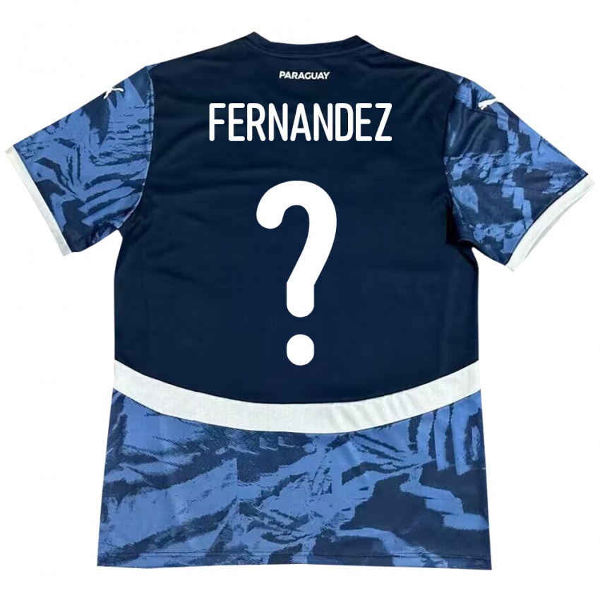 Kinder Paraguay Diego Fernández #0 Blau Auswärtstrikot Trikot 24-26 T-Shirt Belgien