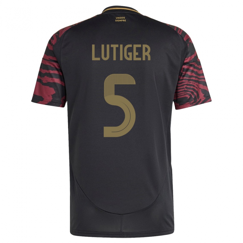 Kinderen Peru Rafael Lutiger #5 Zwart Uitshirt Uittenue 24-26 T-Shirt België