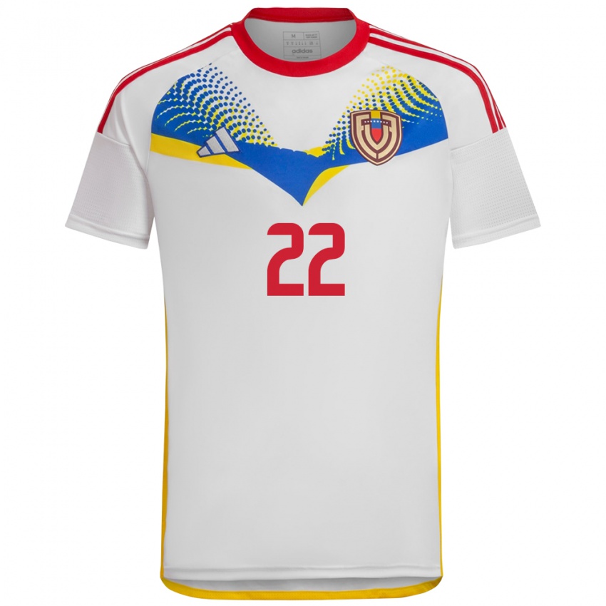 Kinder Venezuela Manuel Sulbarán #22 Weiß Auswärtstrikot Trikot 24-26 T-Shirt Belgien