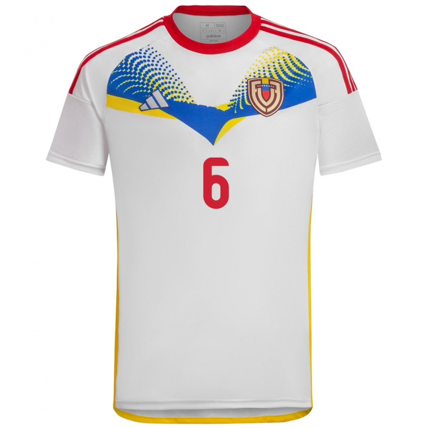 Kinderen Venezuela Carlos Rojas #6 Wit Uitshirt Uittenue 24-26 T-Shirt België