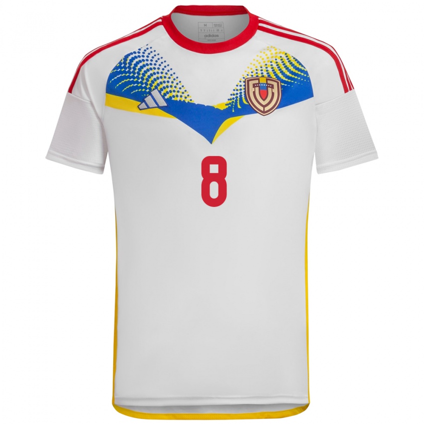 Kinderen Venezuela Bárbara Martínez #8 Wit Uitshirt Uittenue 24-26 T-Shirt België