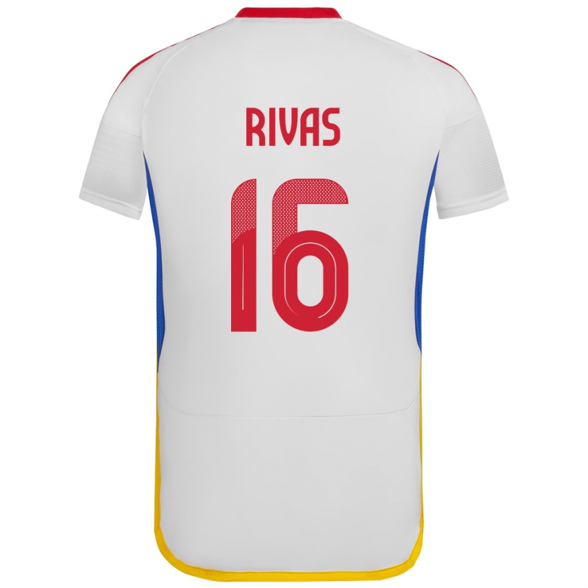 Kinder Venezuela Renne Rivas #16 Weiß Auswärtstrikot Trikot 24-26 T-Shirt Belgien