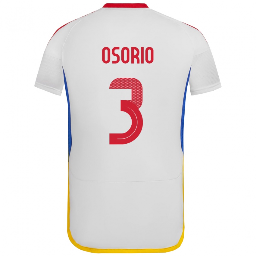 Kinderen Venezuela Yordan Osorio #3 Wit Uitshirt Uittenue 24-26 T-Shirt België