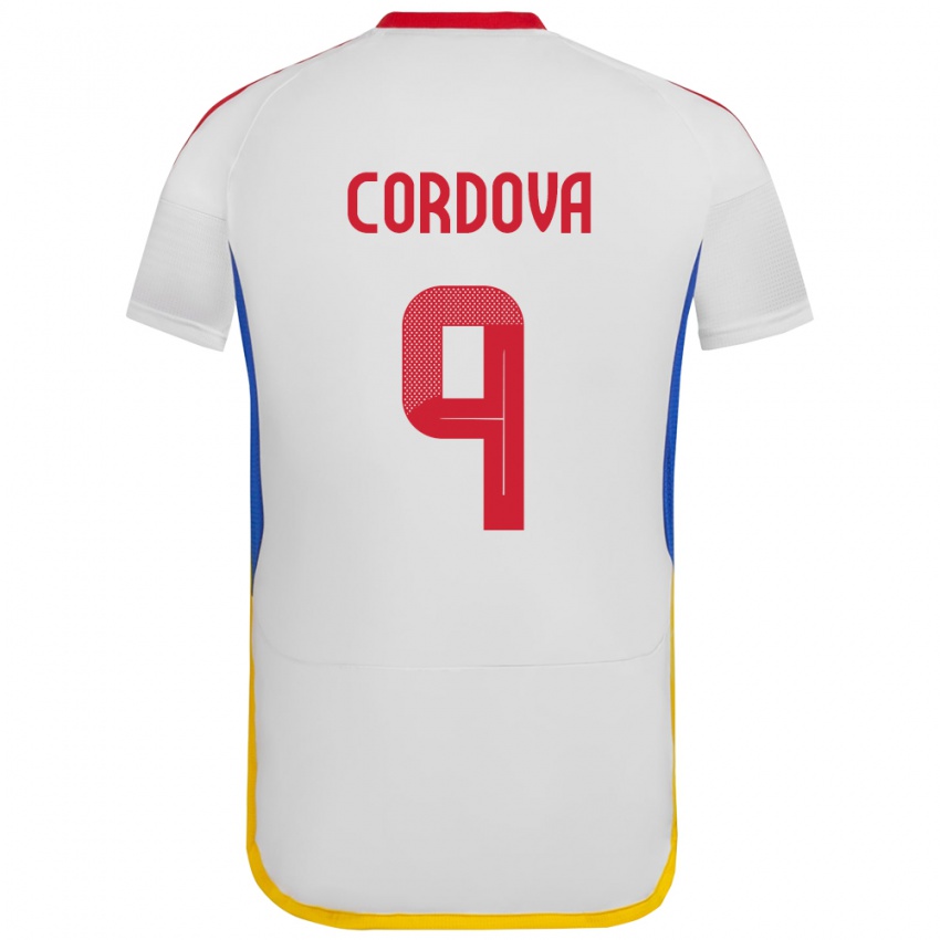 Kinderen Venezuela Sergio Córdova #9 Wit Uitshirt Uittenue 24-26 T-Shirt België