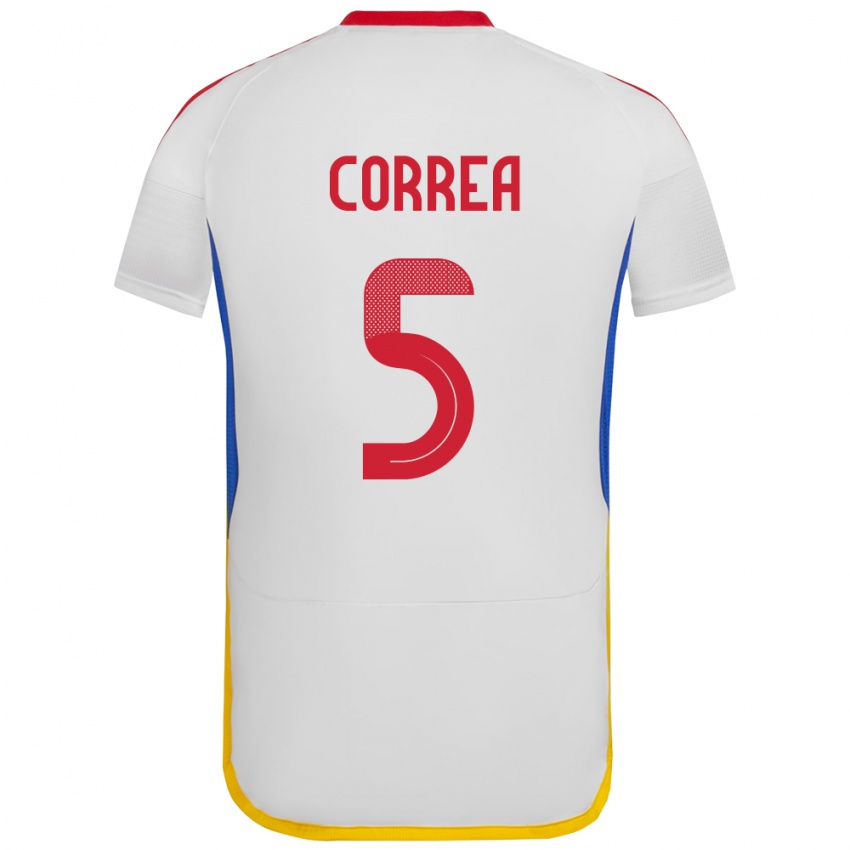 Kinderen Venezuela José Correa #5 Wit Uitshirt Uittenue 24-26 T-Shirt België