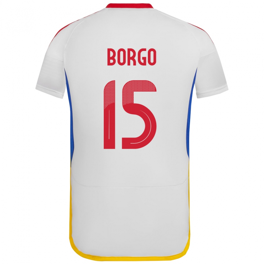 Kinderen Venezuela Ángel Borgo #15 Wit Uitshirt Uittenue 24-26 T-Shirt België