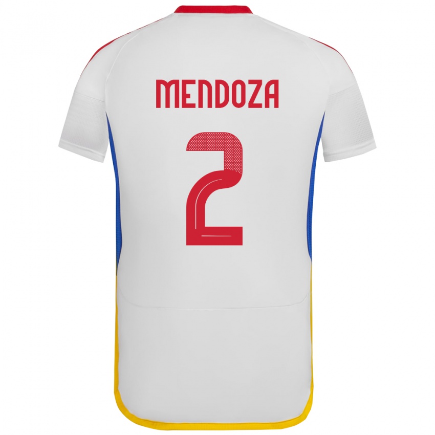 Kinder Venezuela Rafanny Mendoza #2 Weiß Auswärtstrikot Trikot 24-26 T-Shirt Belgien