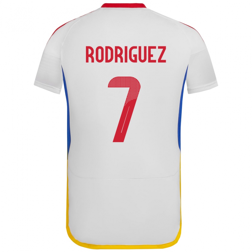 Kinder Venezuela Daniuska Rodriguez #7 Weiß Auswärtstrikot Trikot 24-26 T-Shirt Belgien