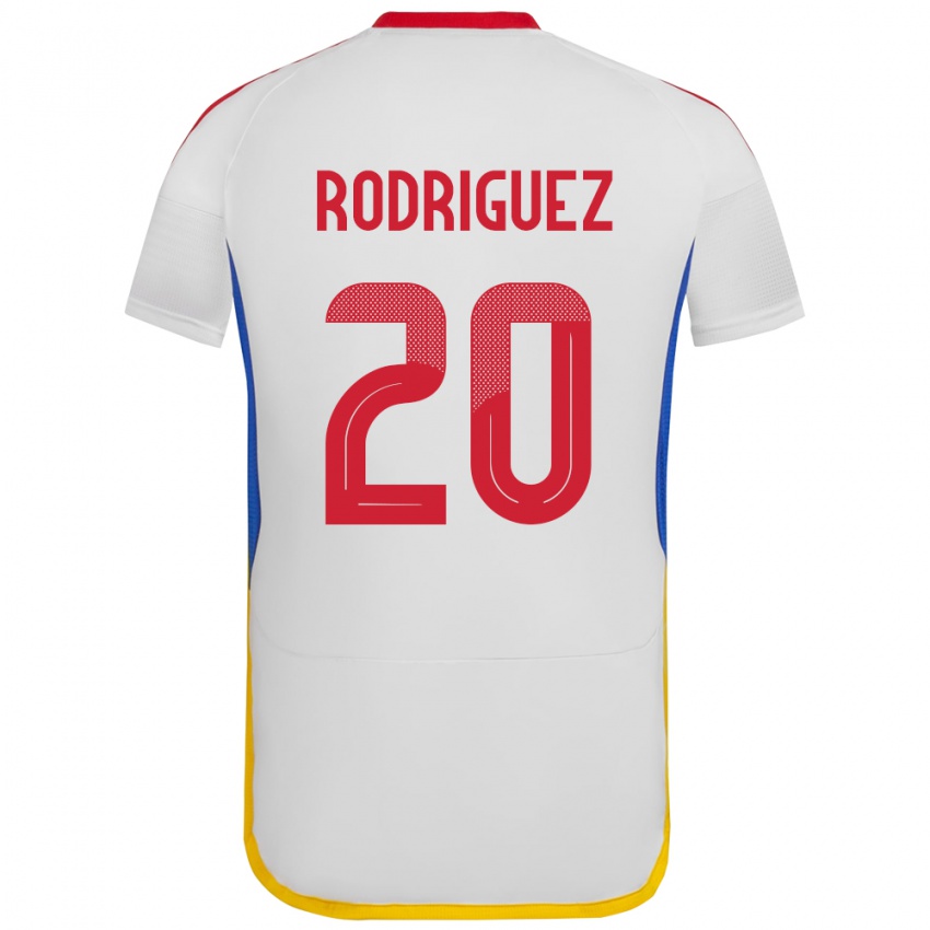 Kinder Venezuela Dayana Rodríguez #20 Weiß Auswärtstrikot Trikot 24-26 T-Shirt Belgien