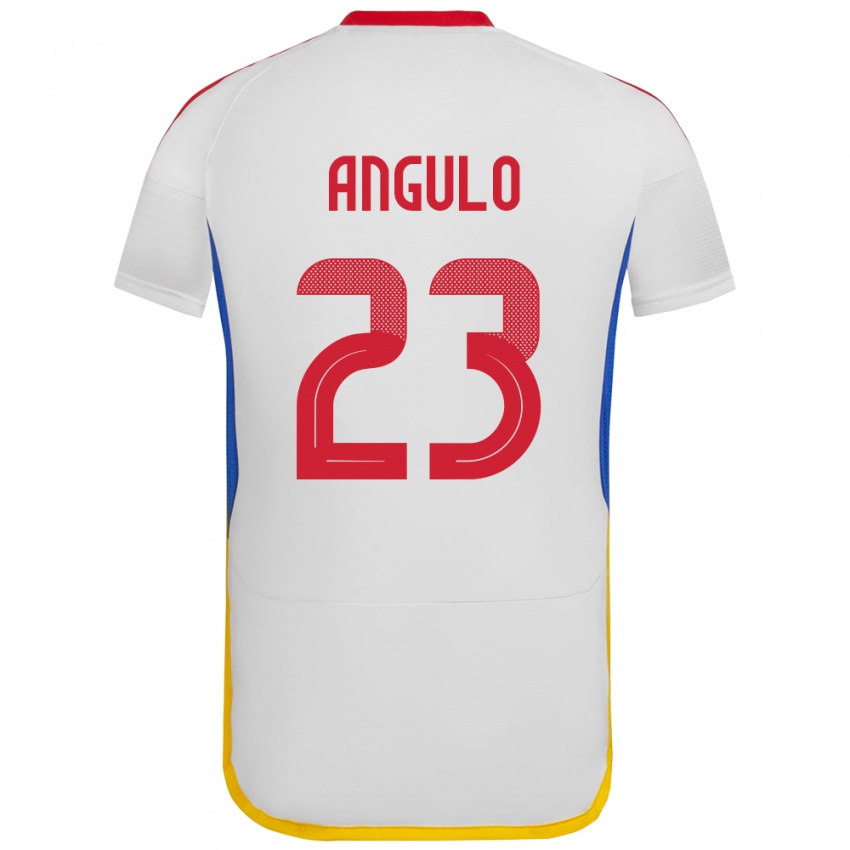 Kinder Venezuela Gabriela Angulo #23 Weiß Auswärtstrikot Trikot 24-26 T-Shirt Belgien