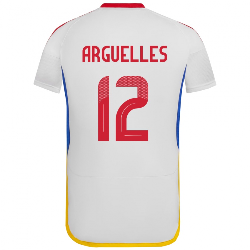 Kinder Venezuela Wilmary Argüelles #12 Weiß Auswärtstrikot Trikot 24-26 T-Shirt Belgien