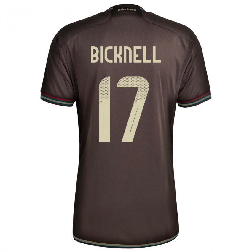 Kinder Jamaika Alexander Bicknell #17 Nachtbraun Auswärtstrikot Trikot 24-26 T-Shirt Belgien