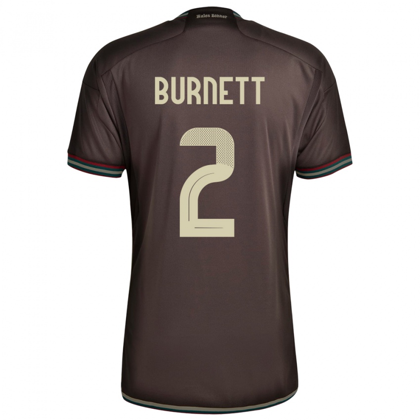 Kinder Jamaika Theanna Burnett #2 Nachtbraun Auswärtstrikot Trikot 24-26 T-Shirt Belgien