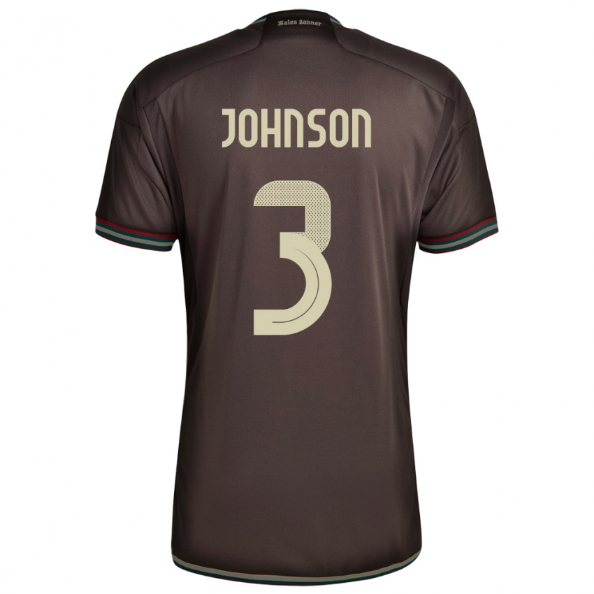 Kinder Jamaika Melissa Johnson #3 Nachtbraun Auswärtstrikot Trikot 24-26 T-Shirt Belgien