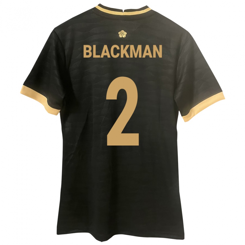 Kinder Panama César Blackman #2 Schwarz Auswärtstrikot Trikot 24-26 T-Shirt Belgien