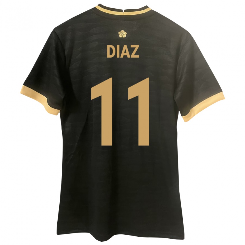 Kinder Panama Ismael Díaz #11 Schwarz Auswärtstrikot Trikot 24-26 T-Shirt Belgien