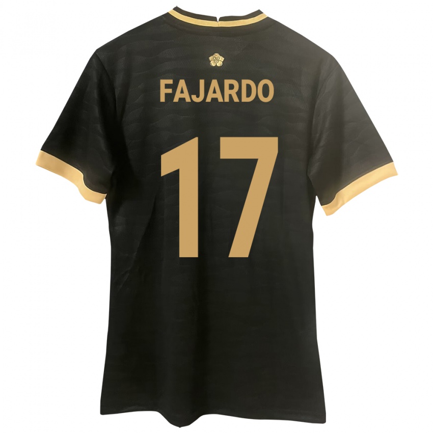 Kinder Panama José Fajardo #17 Schwarz Auswärtstrikot Trikot 24-26 T-Shirt Belgien