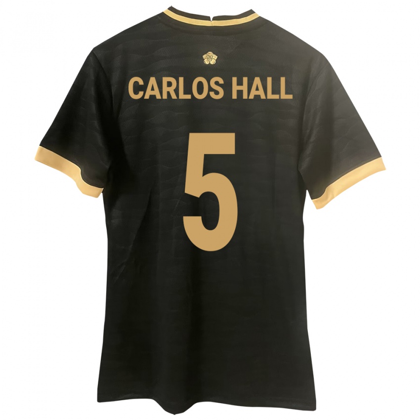 Kinder Panama Juan Carlos Hall #5 Schwarz Auswärtstrikot Trikot 24-26 T-Shirt Belgien